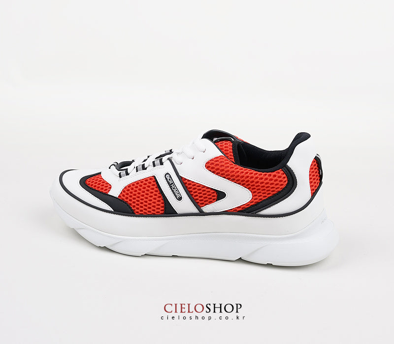DIOR Homme Red Knit Low Top Sneakers 3SN227XZS 063
