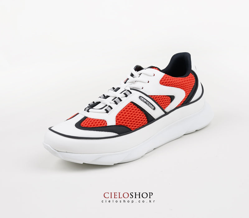 DIOR Homme Red Knit Low Top Sneakers 3SN227XZS 063