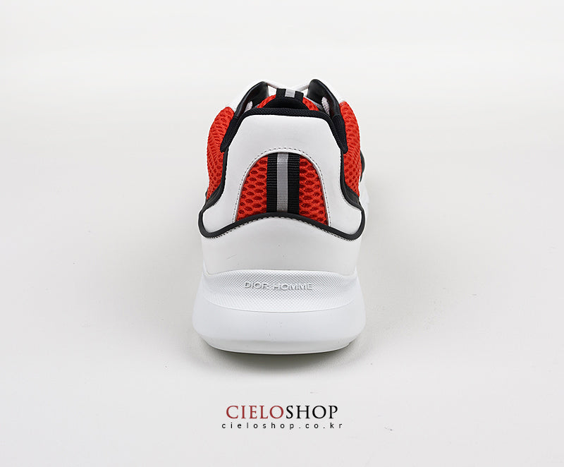 DIOR Homme Red Knit Low Top Sneakers 3SN227XZS 063
