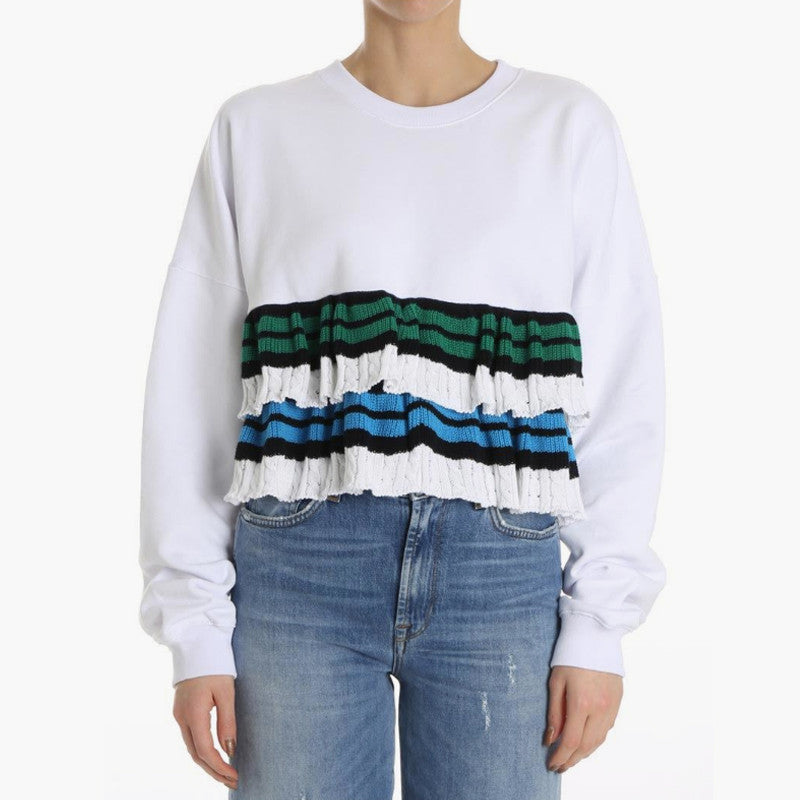 MSGM Women's Ruffle Trim Sweatshirt MDM79 4298 01