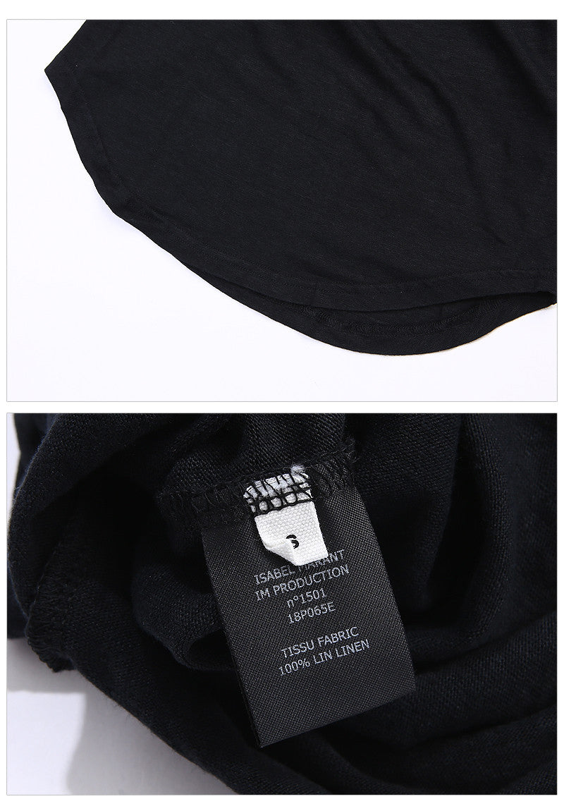 Isabel Marant Women's Cotton Crewneck Graphic T-Shirt 0299 065E 01BK