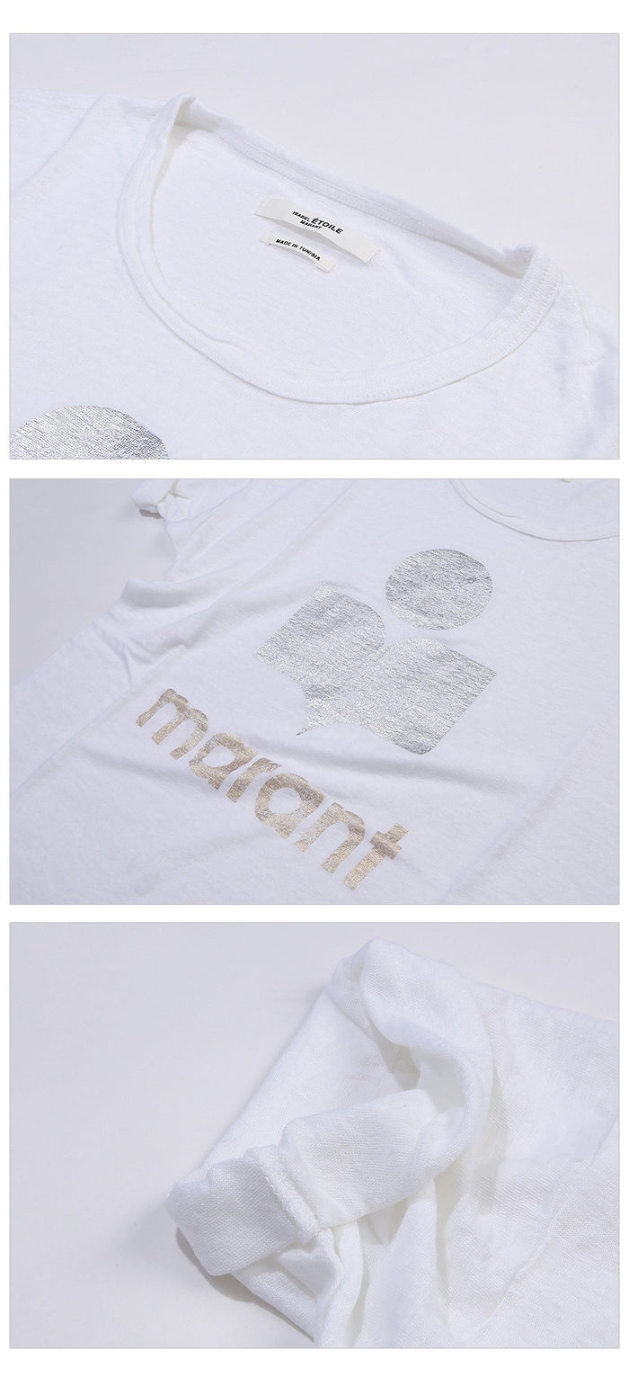 Isabel Marant Women's Adonis Graphic Logo T-Shirt 0299 008E 20WH