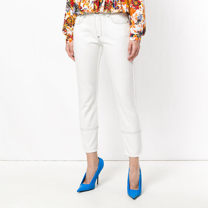 MSGM Women’s Slim Leg Cropped Jeans MDP40L 4294 01