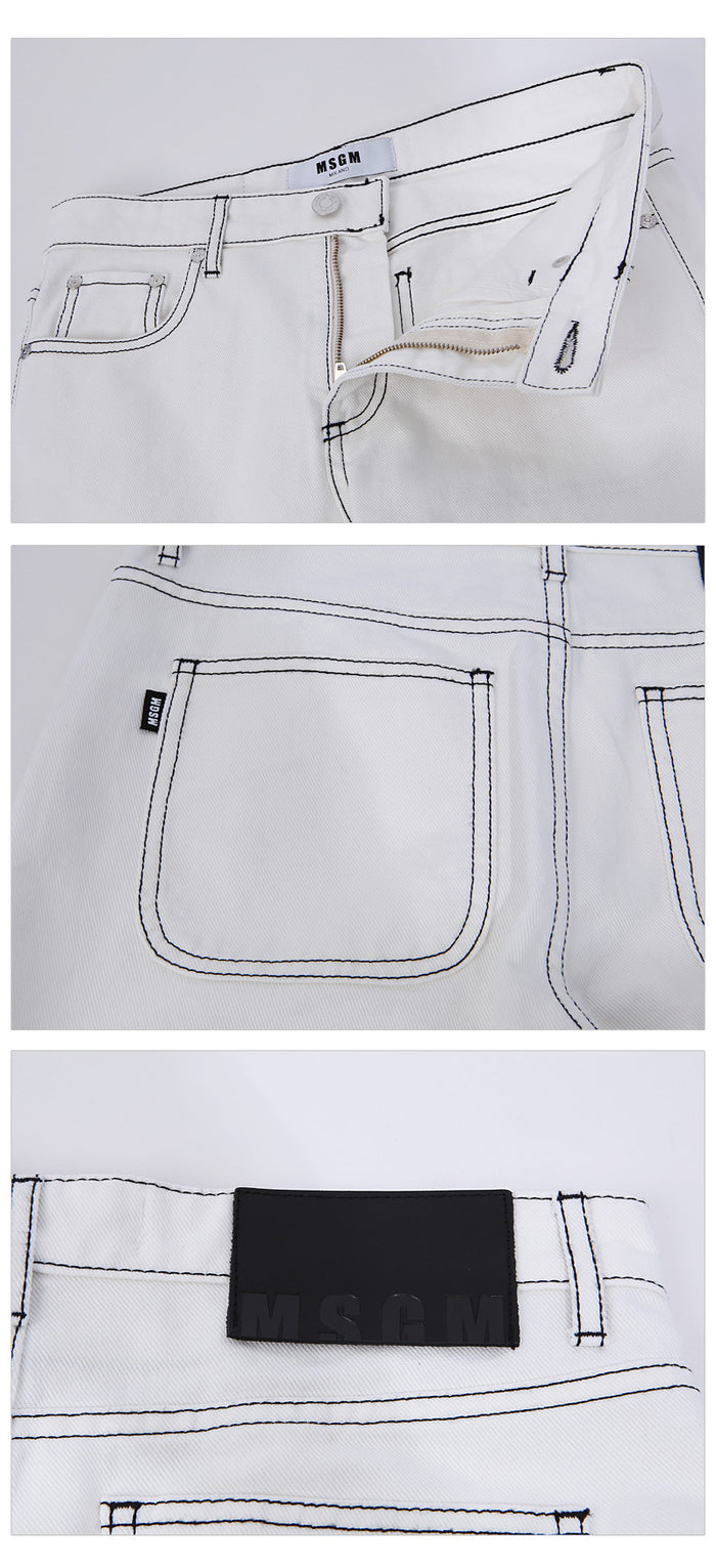MSGM Women’s Slim Leg Cropped Jeans MDP40L 4294 01
