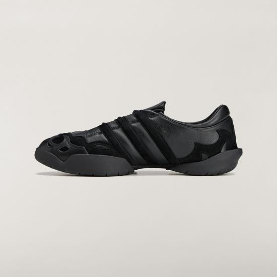 Y-3 White Black Leather Low-Top Sneakers YY3U261PSSN058BK BLACK DOM