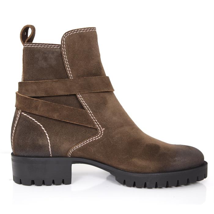 Dsquared2 Belted Ankle Boots Men's Black Leather Mid Boots