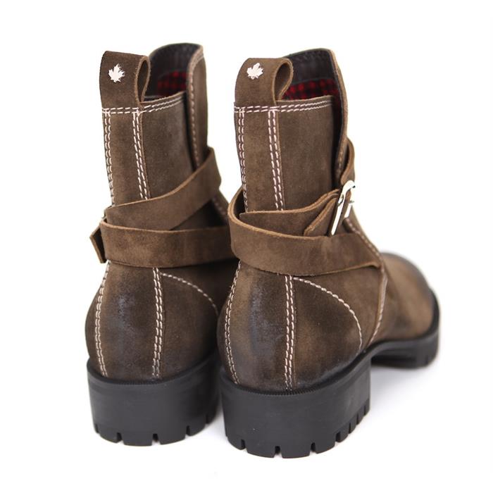 Dsquared2 Belted Ankle Boots Men's Black Leather Mid Boots