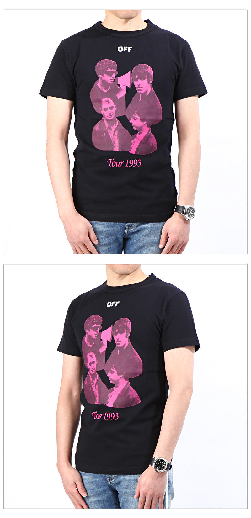OFF WHITE Adonis Oasis Tour Graphic Men's T-Shirt OMAA014 S 17185132