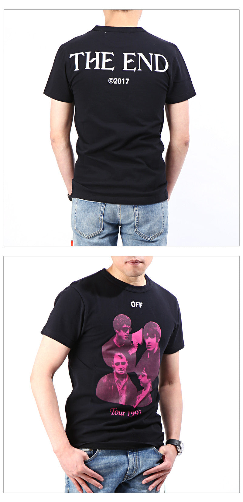 OFF WHITE Adonis Oasis Tour Graphic Men's T-Shirt OMAA014 S 17185132