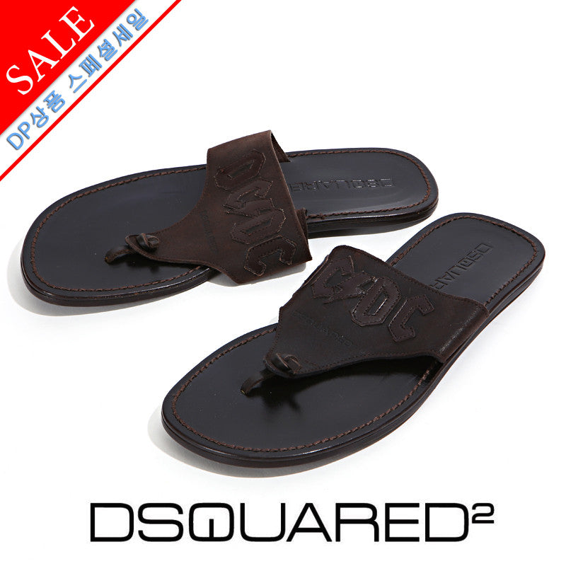 Dsquared2 Leather Flip Flop Sandals for Men