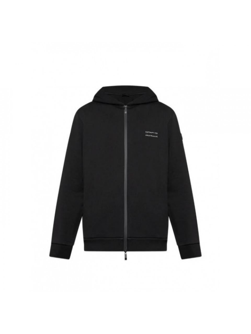 Moncler Men's Logo Cotton Fleece Zip-Up Hoodie 8G00010 89AZY 999