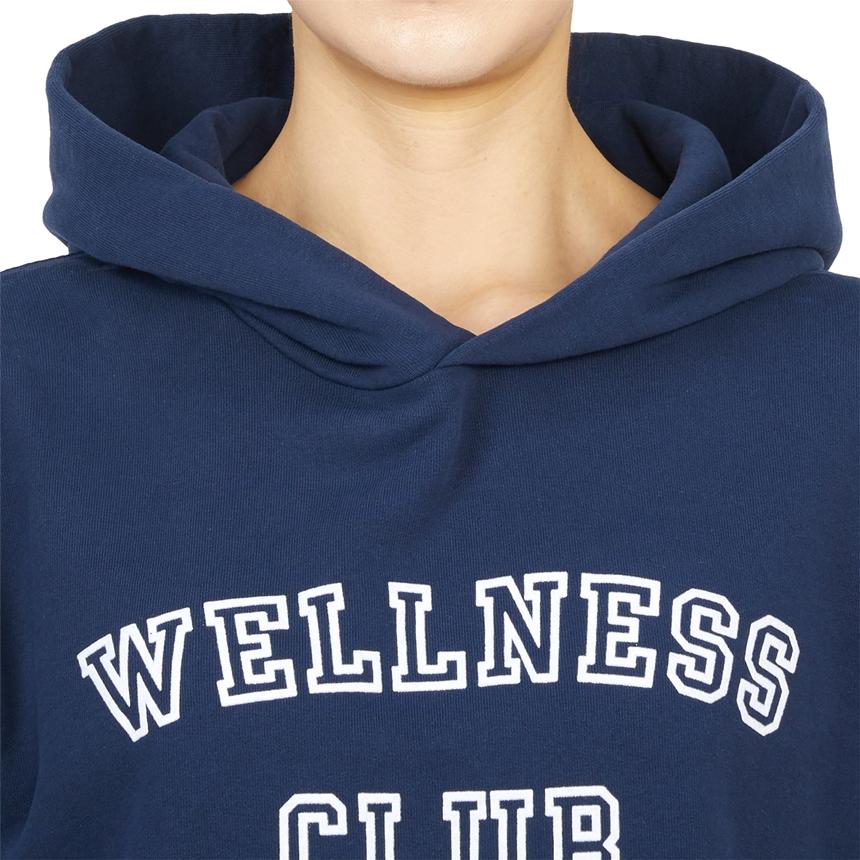 SPORTY&RICH Women’s Fleece-Lined Hoodie Sweatshirt Navy