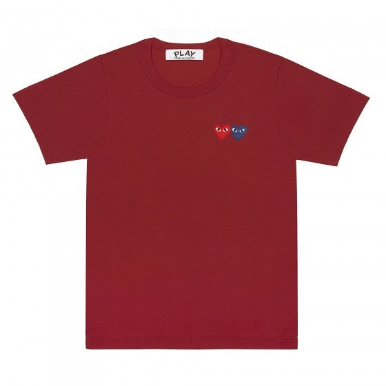 Comme des Garcons Double Heart Logo One-Point Men's Short Sleeve T-Shirt