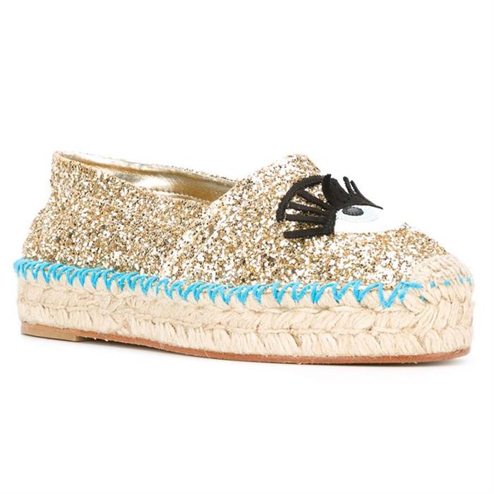 Chiara Ferragni Glitter Espadrille Flats CF892