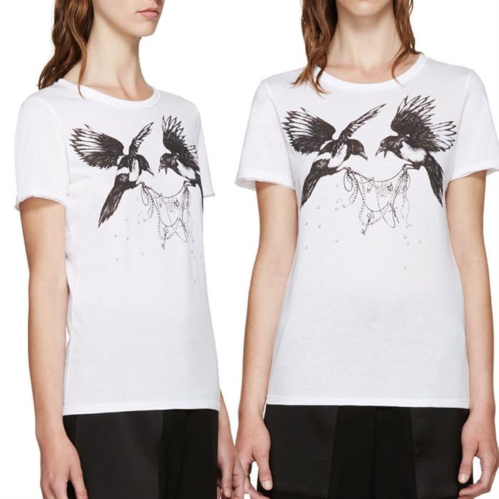 Alexander Mcqueen Bird Print T-Shirt 437657