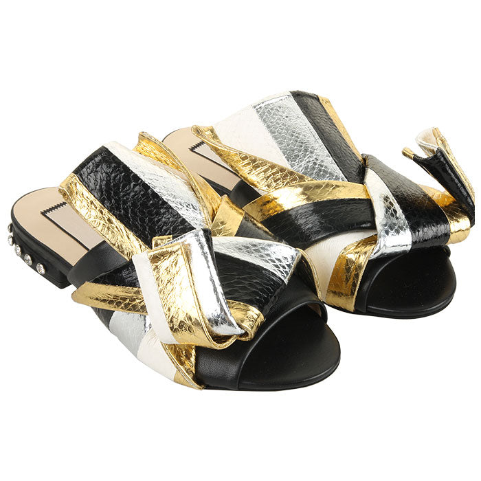 N˚21 Women's Snake-Print Flat Mules N218E8794 0007A016