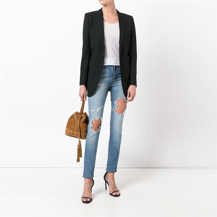 Saint Laurent Destroyed Skinny Jeans 454859 Y915O