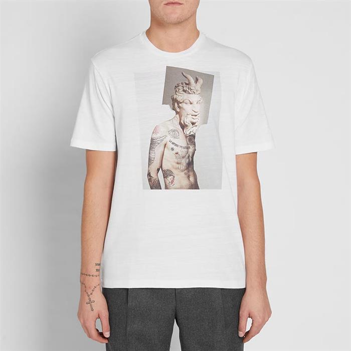 Neil Barrett Graphic Tattoo Bust Print T-Shirt