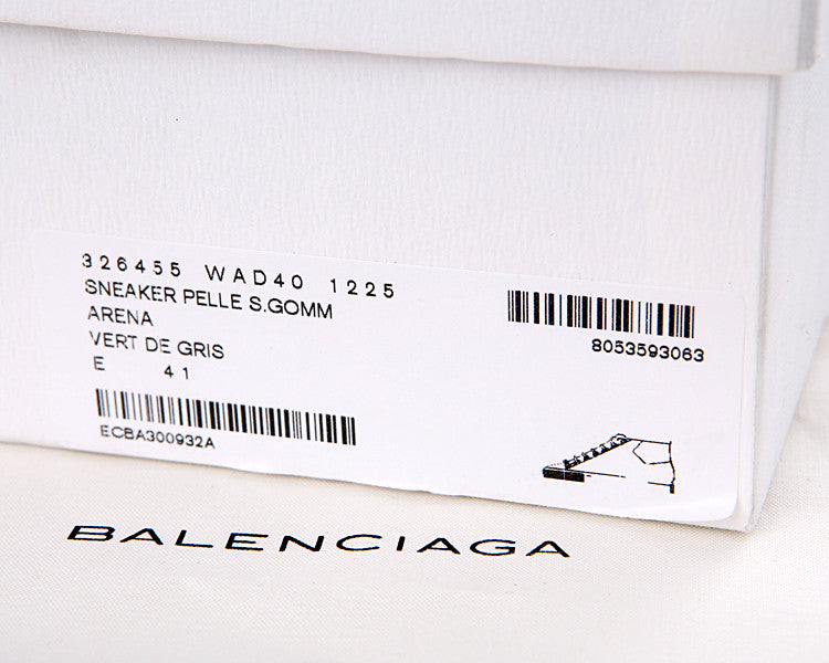 BALENCIAGA Men's Leather Arena High-Top Sneakers 326455 1225