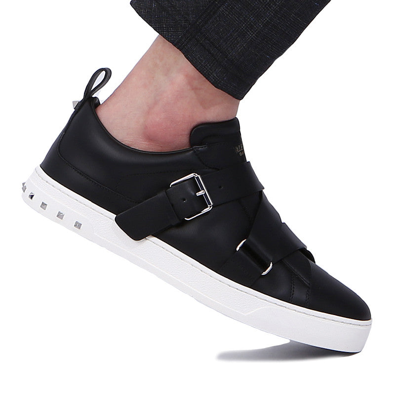 VALENTINO Adonis Men's Low-Top Belted V-Punk Sneakers 0A03 0NO