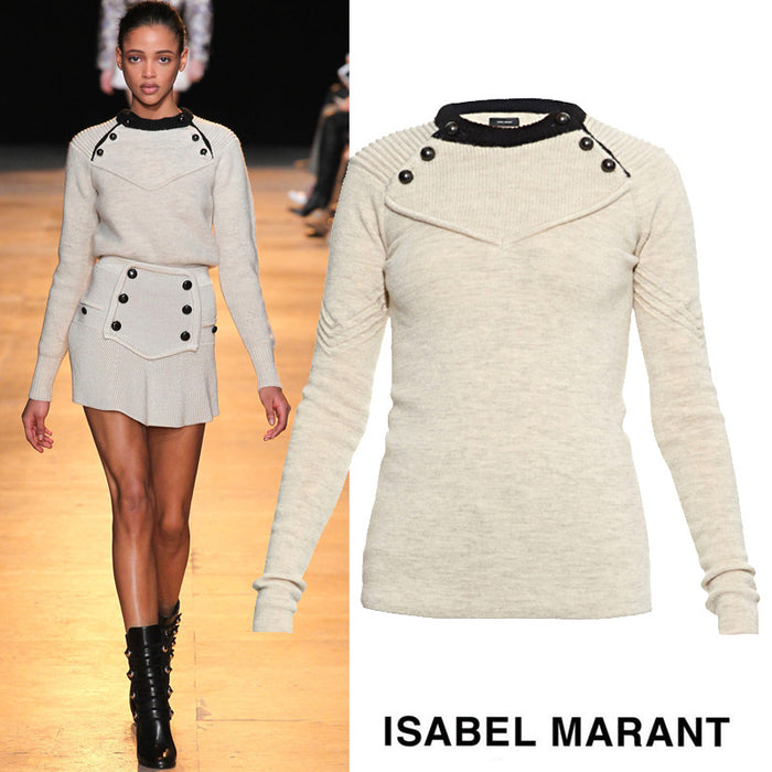 Isabel Marant Women's Crewneck Knit Pullover Sweater PU0390 23EC