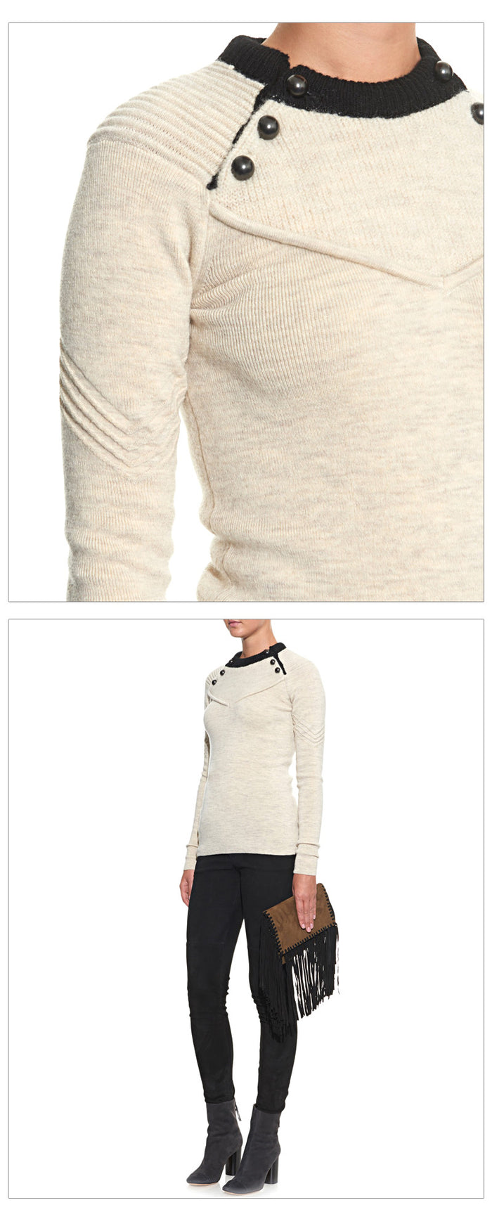 Isabel Marant Women's Crewneck Knit Pullover Sweater PU0390 23EC