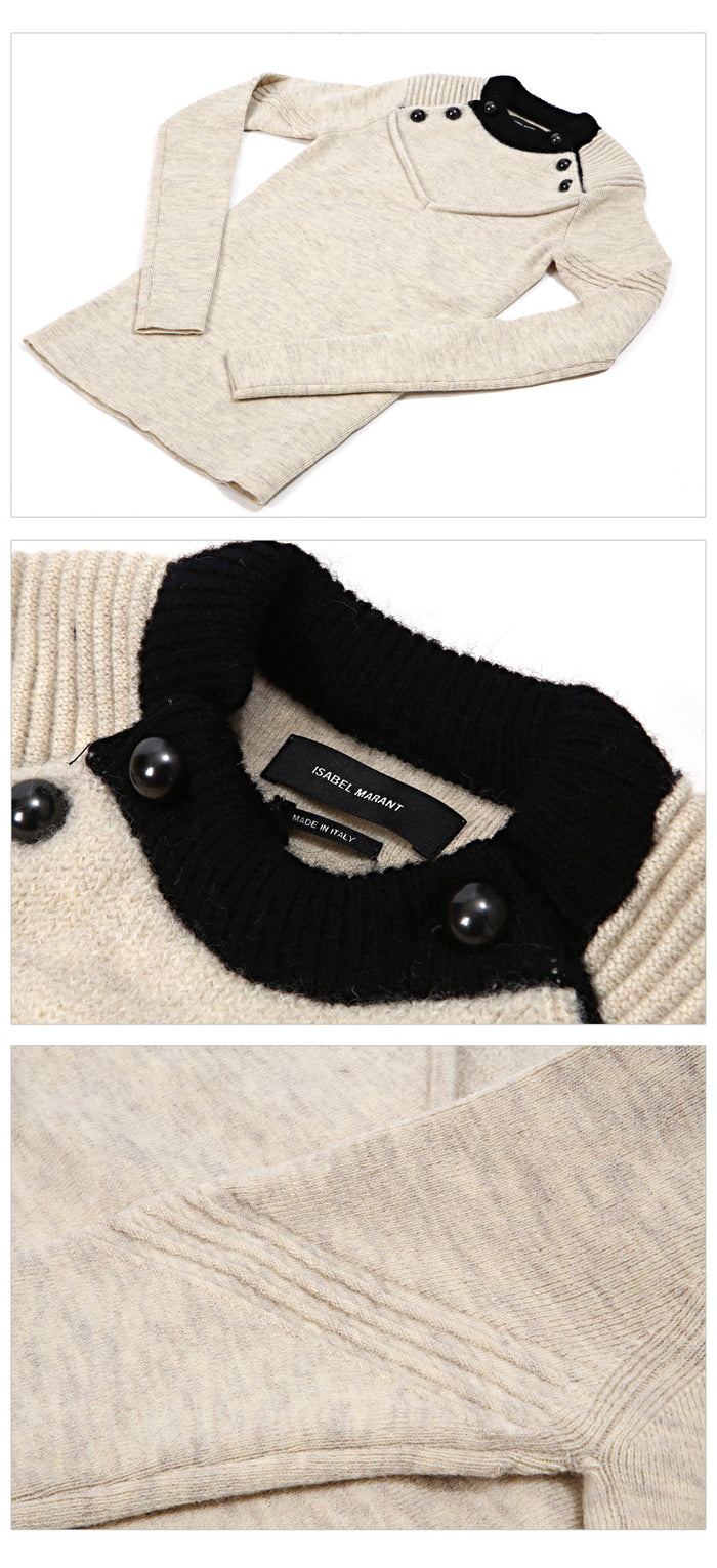 Isabel Marant Women's Crewneck Knit Pullover Sweater PU0390 23EC