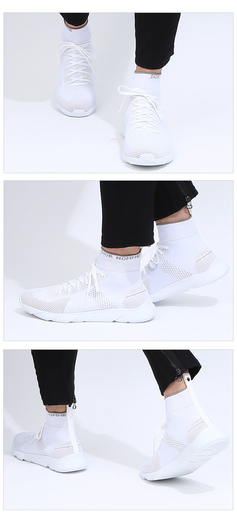 DIOR Homme Adonis High Top Sock Sneakers 3SN224 YAE 068