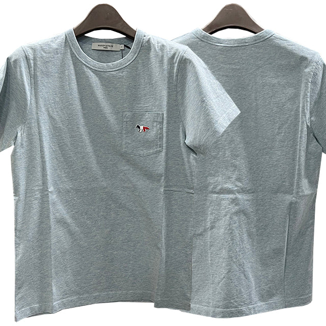 Maison Kitsune Tricolor Fox Pocket Short Sleeve T-Shirt Women Navy