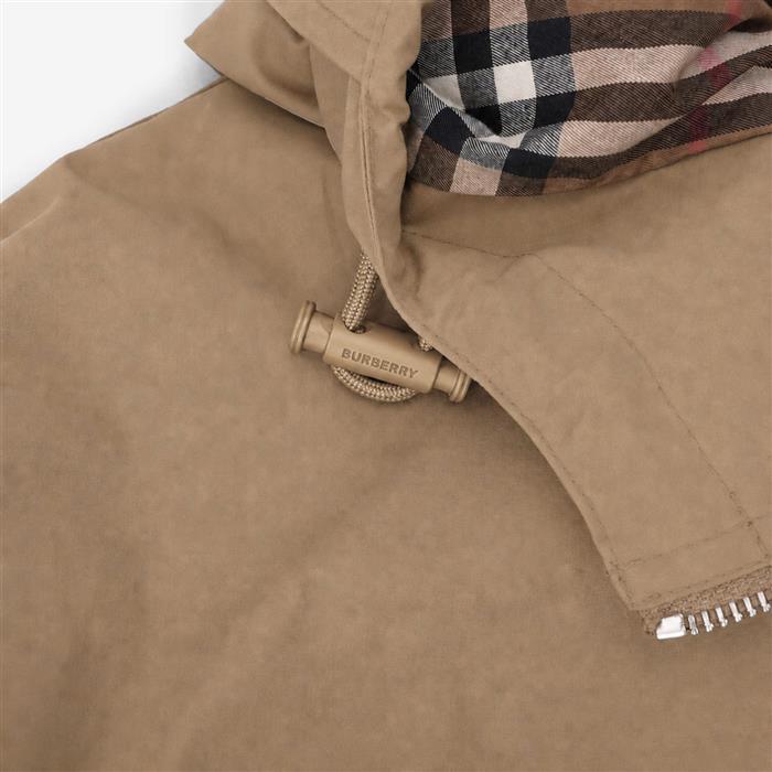 BURBERRY Beige Medley Drawstring Hooded Windbreaker Jacket Women