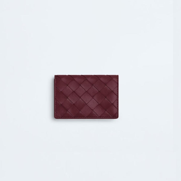 Bottega Veneta Intrecciato Leather Card Case Barolo