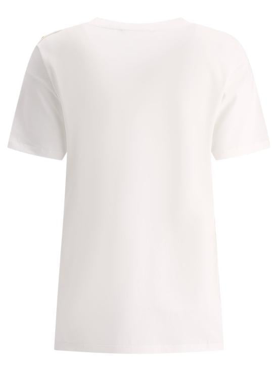 Balmain White Short Sleeve T-Shirt BF1EF005BB 02GAB