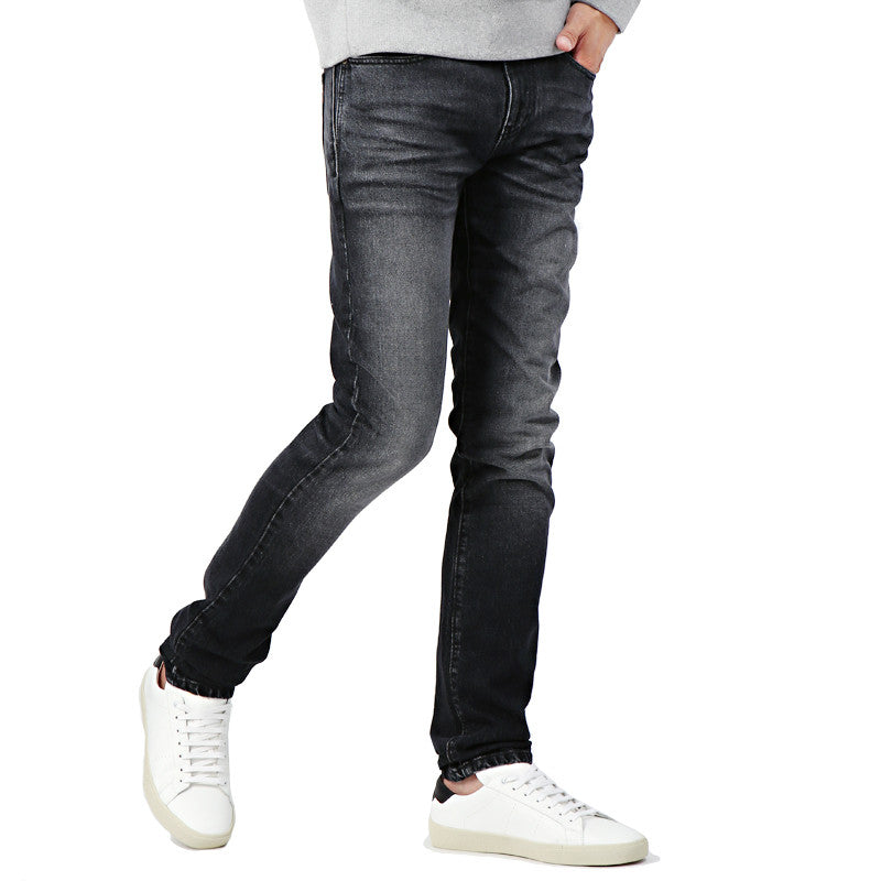 Saint Laurent Men's Black Wash Red Embroidered Denim Jeans 484610 1407