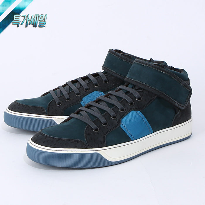 Lanvin Leather High-Top Sneakers for Men
