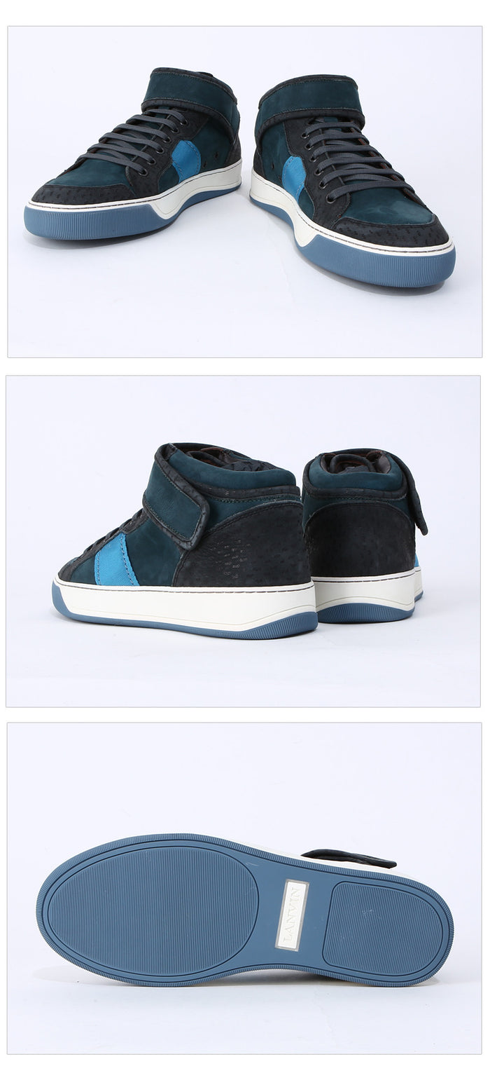 Lanvin Leather High-Top Sneakers for Men