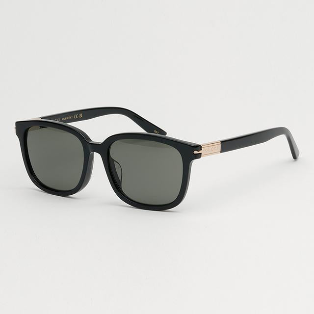 GUCCI Black Acetate Square Sunglasses Asian Fit Unisex