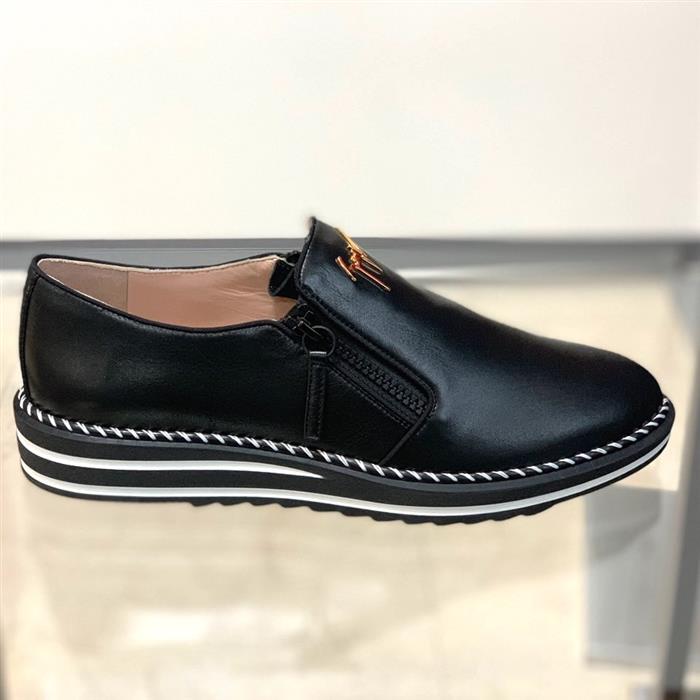 Giuseppe Zanotti Logo Zip Slip-On Dress Shoes