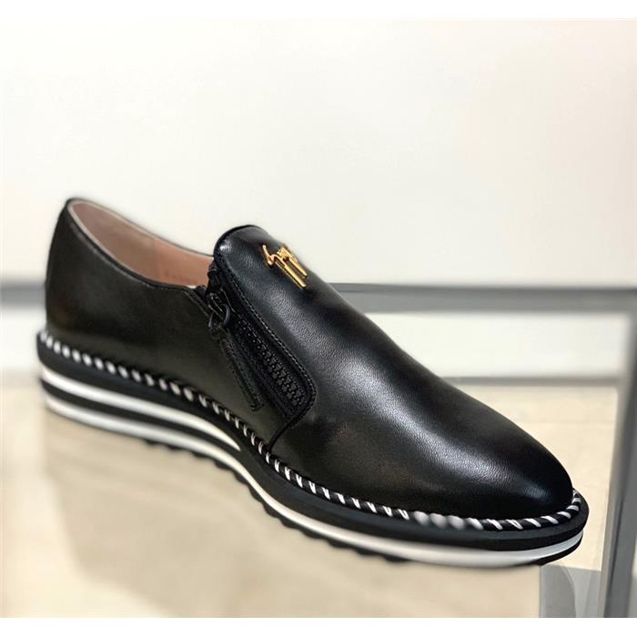 Giuseppe Zanotti Logo Zip Slip-On Dress Shoes