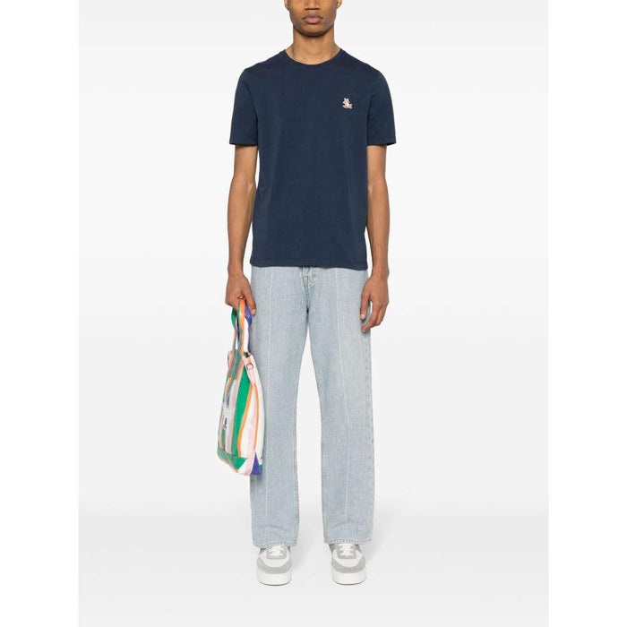 Maison Kitsune Chillax Navy Short Sleeve T-Shirt
