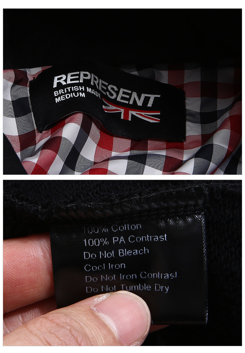 REPRESENT Men's Technical Hoodie 104003 BLACKRED CHECK