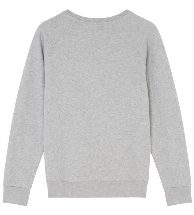 Maison Kitsune Men's Tricolor Fox Patch Crewneck Sweatshirt Gray AM00302KM0002