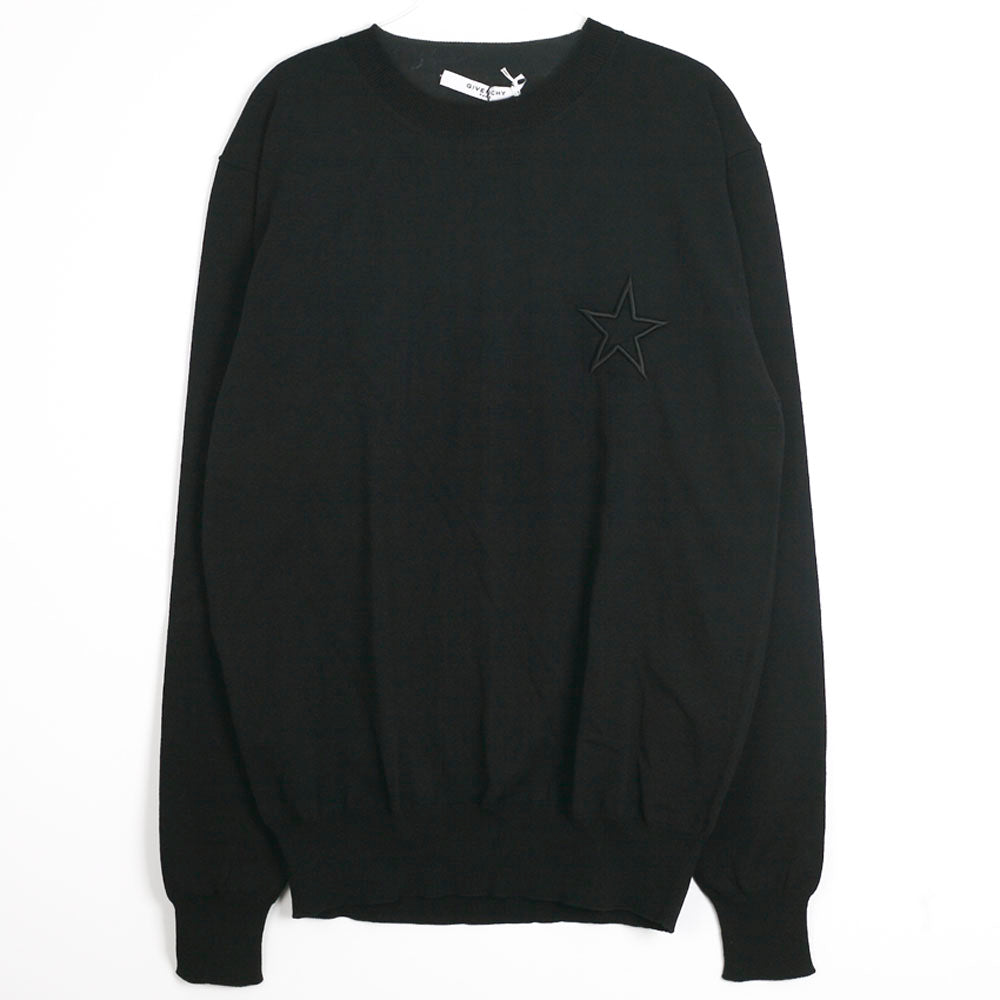 GIVENCHY Men's Black Crewneck Knit Sweater BM901X 401M