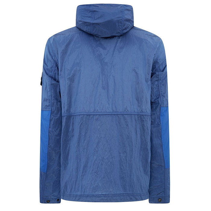 STONE ISLAND Nylon Metal Hooded Jacket Blue Wappen Logo Men 701543632