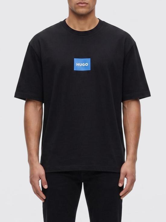 HUGO BOSS Cotton Jersey Logo T-Shirt Black Men’s 505543820 01