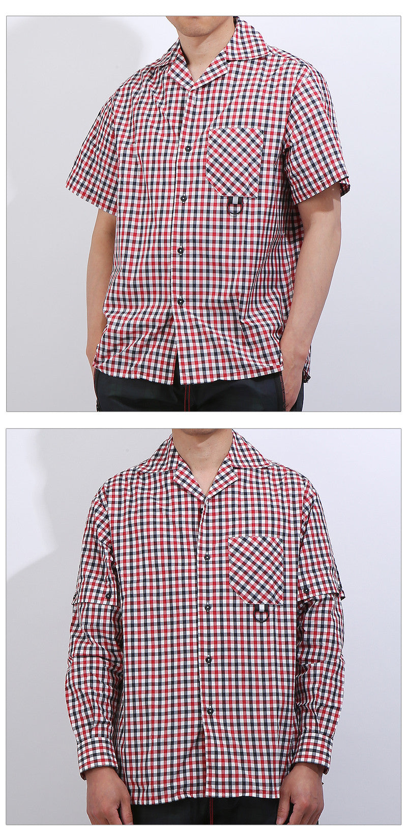 REPRESENT Men's Plaid Long Sleeve Shirt 106003 RED CHECK