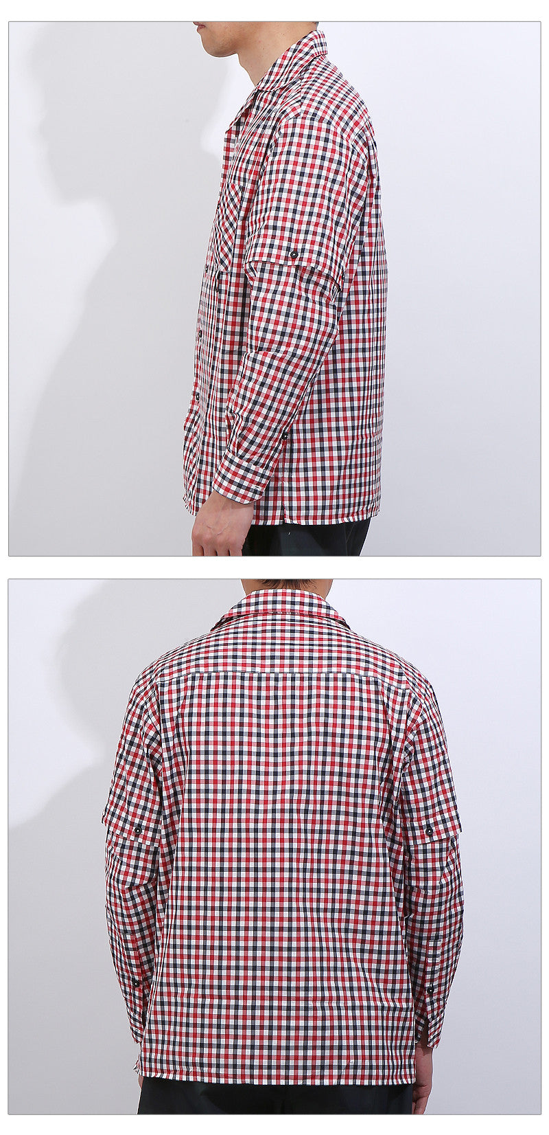 REPRESENT Men's Plaid Long Sleeve Shirt 106003 RED CHECK