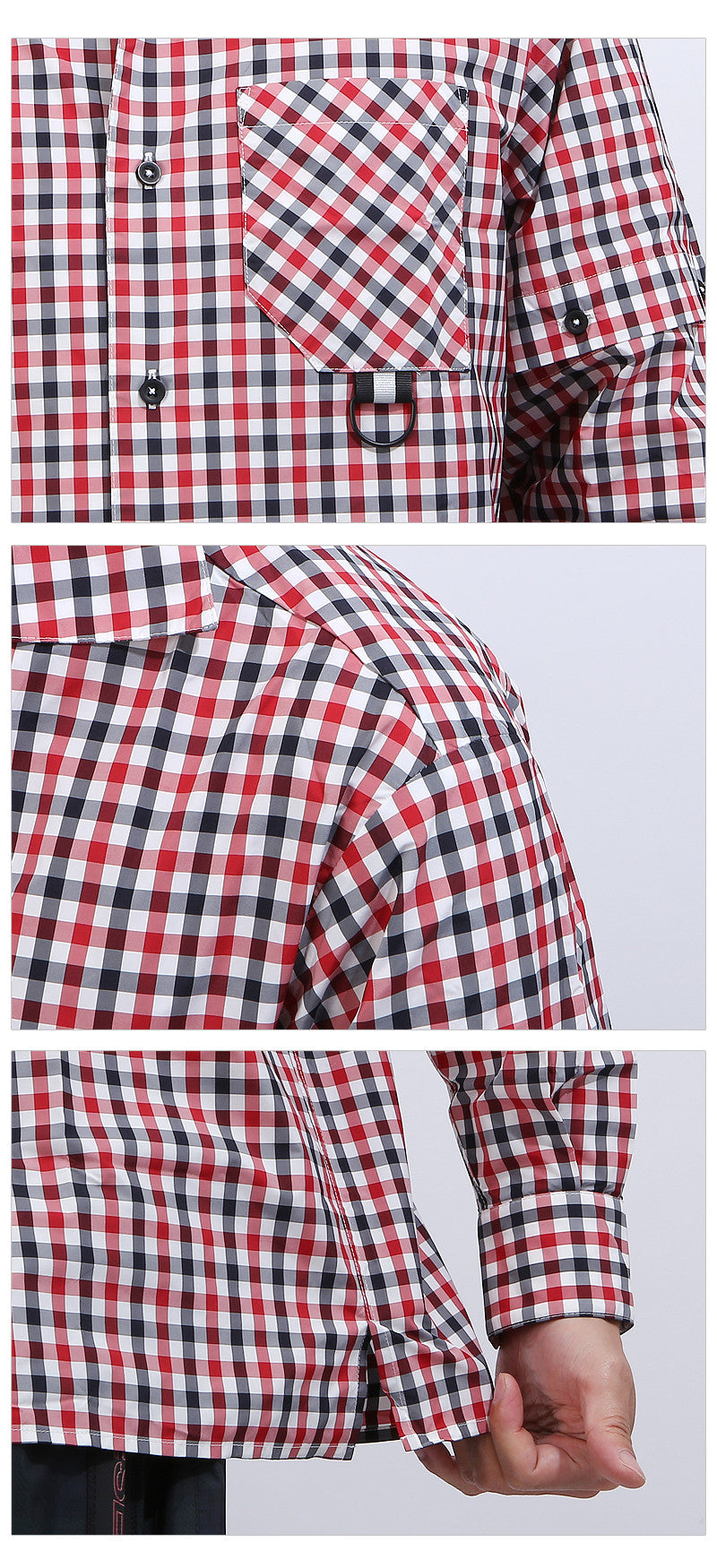 REPRESENT Men's Plaid Long Sleeve Shirt 106003 RED CHECK