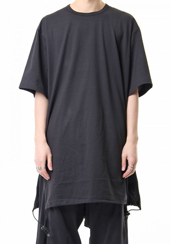 Yohji Yamamoto Y-3 Drawstring Oversized Long Short Sleeve T-Shirt