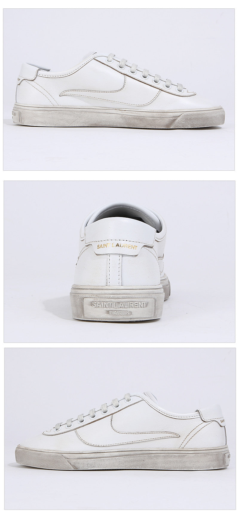Saint Laurent Women's Lace-Up Low-Top Sneakers 561235 9030