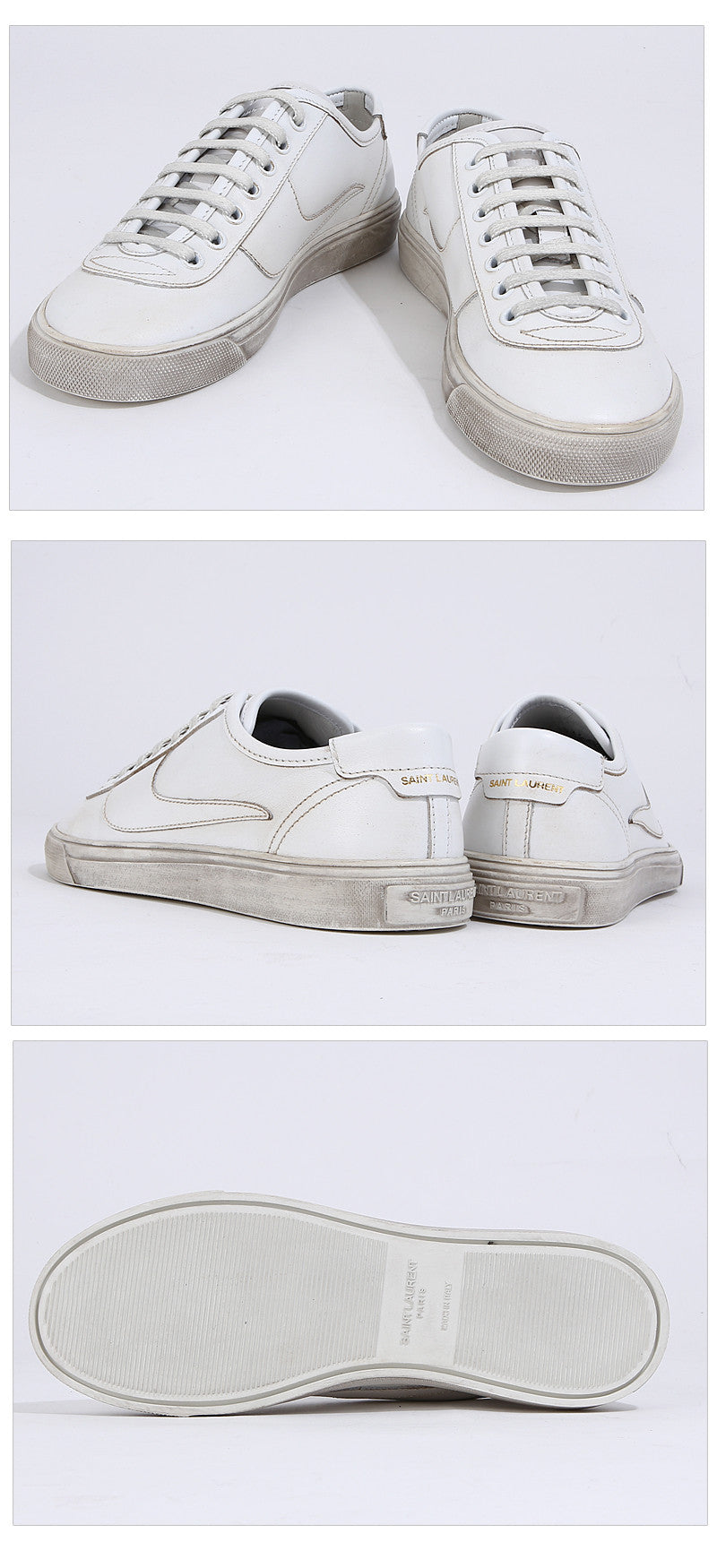 Saint Laurent Women's Lace-Up Low-Top Sneakers 561235 9030